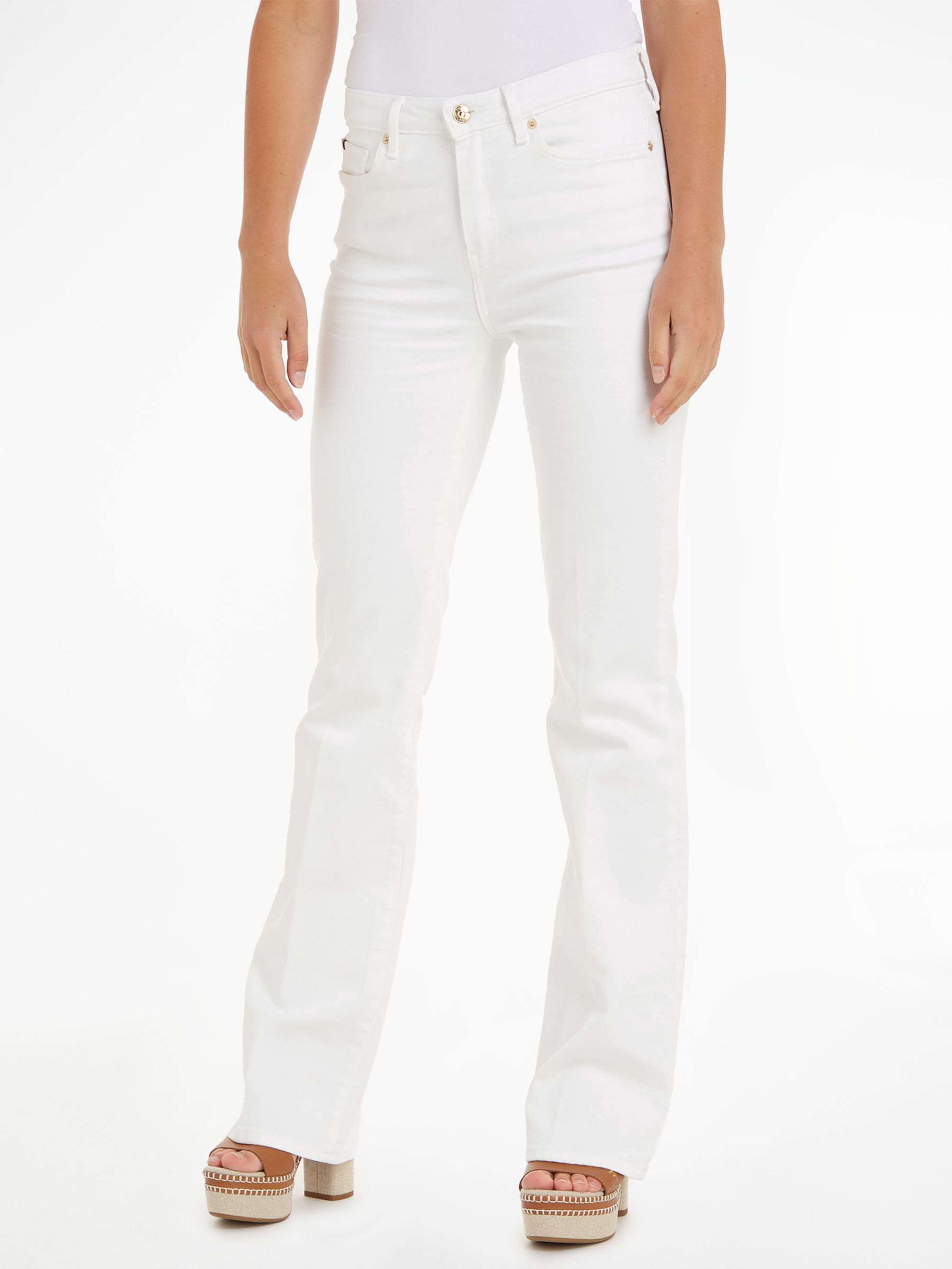 Tommy Hilfiger Bootcut Jeans, White, 25R