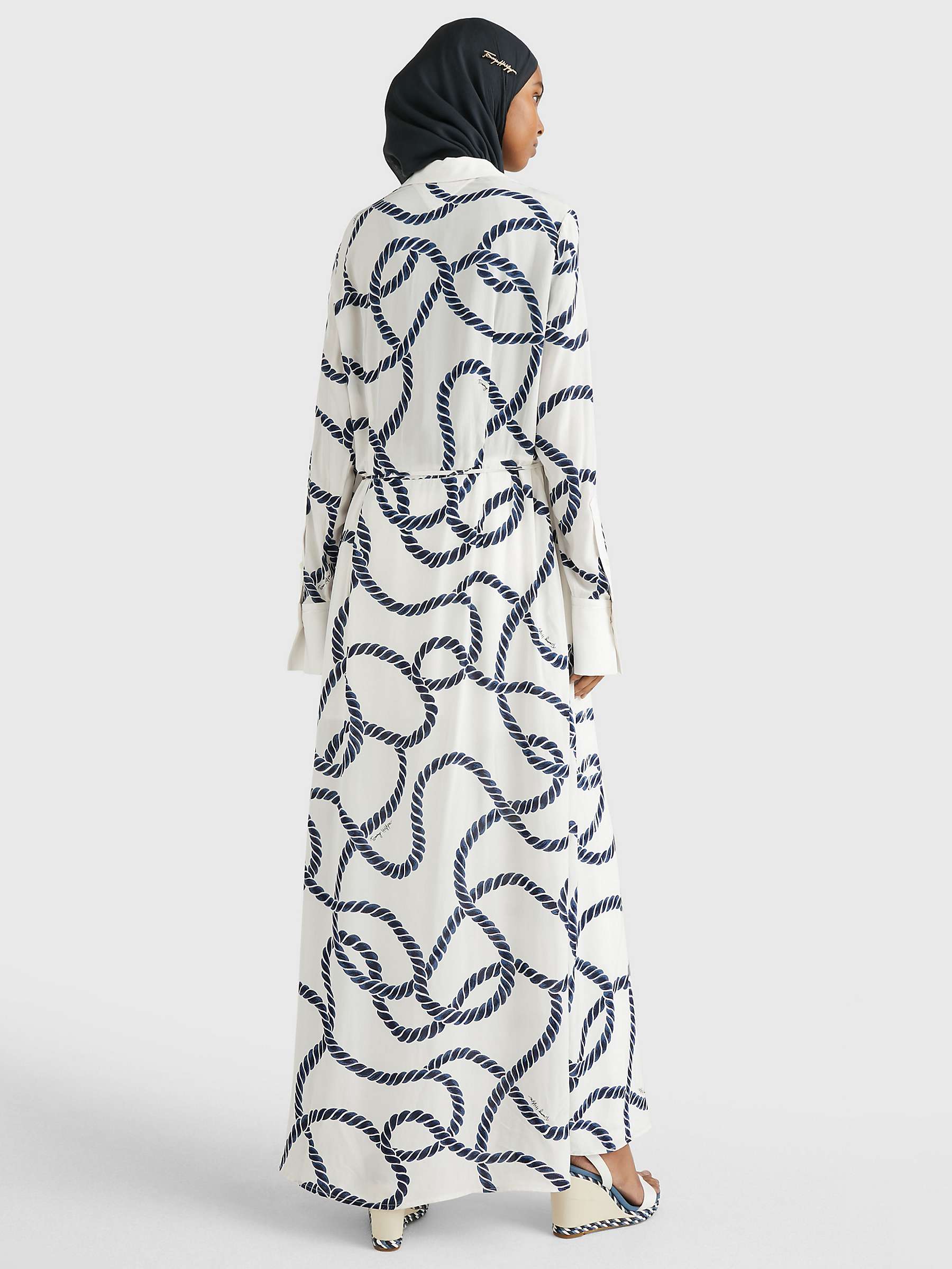 Buy Tommy Hilfiger Rope Print Maxi Dress, White/Navy Online at johnlewis.com