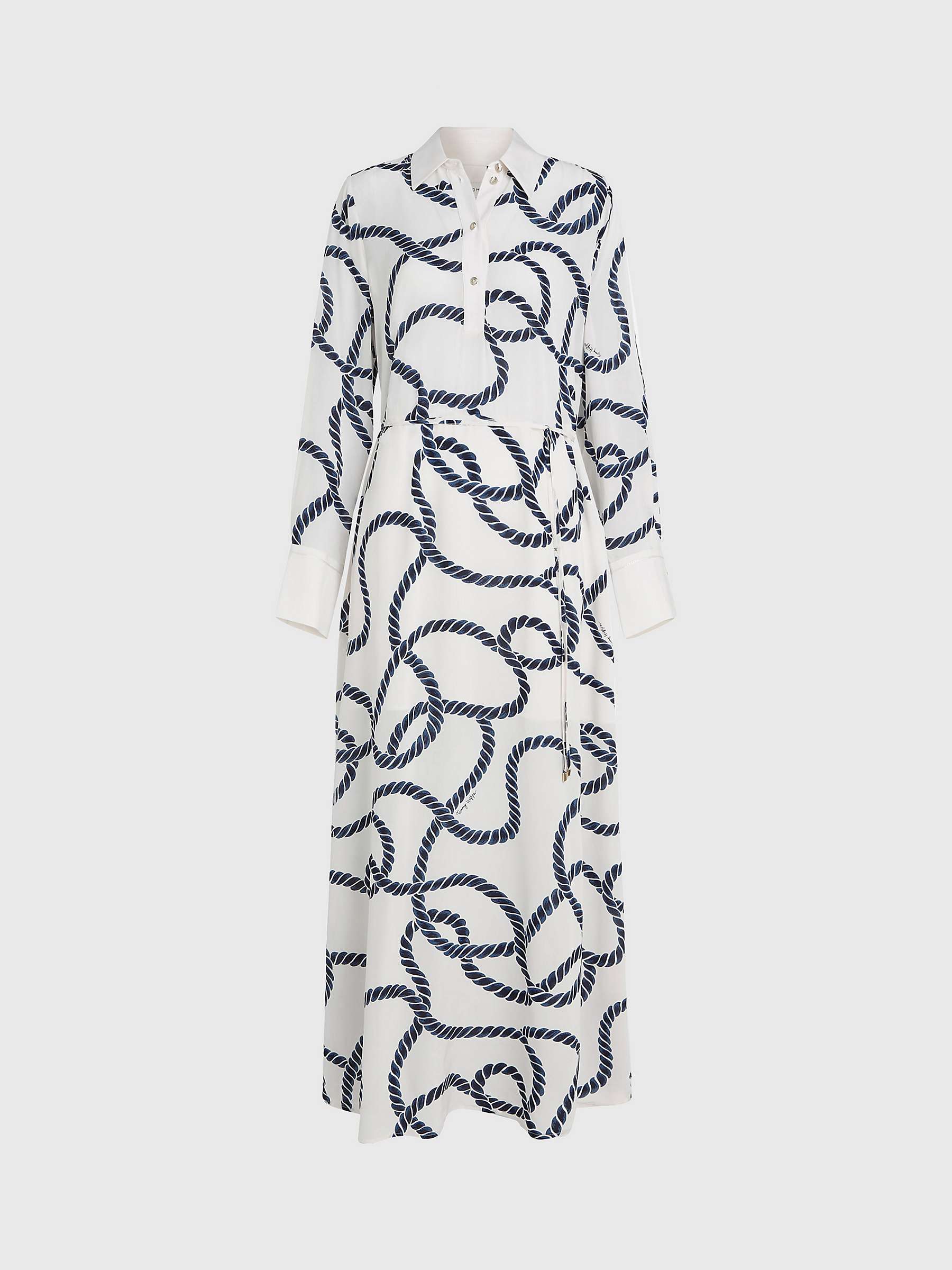 Buy Tommy Hilfiger Rope Print Maxi Dress, White/Navy Online at johnlewis.com
