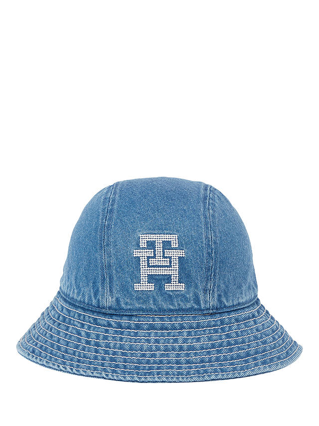 Tommy Hilfiger Iconic Denim Bucket Hat, Mid Denim