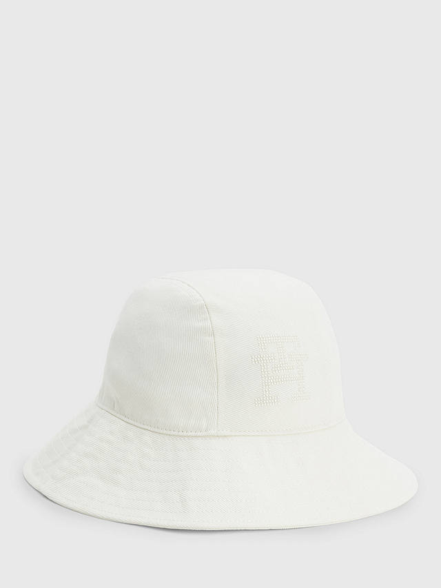 Tommy Hilfiger Iconic Denim Bucket Hat, Weathered White