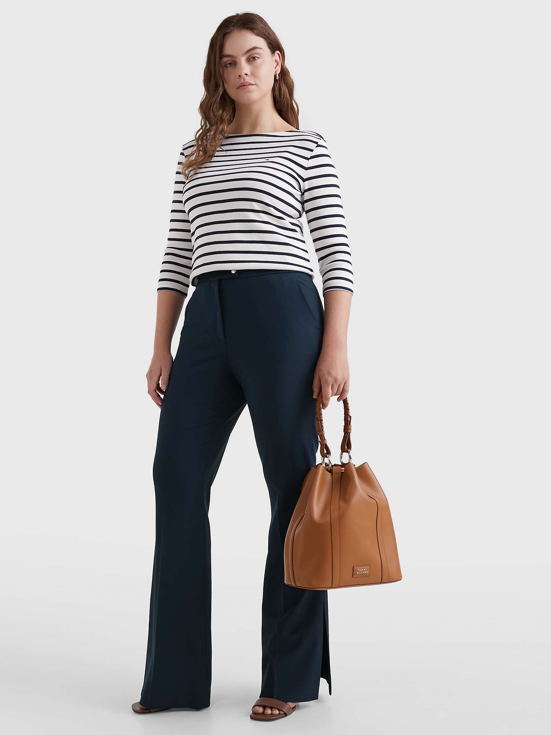 Buy Tommy Hilfiger Tailored Trousers, Navy Online at johnlewis.com