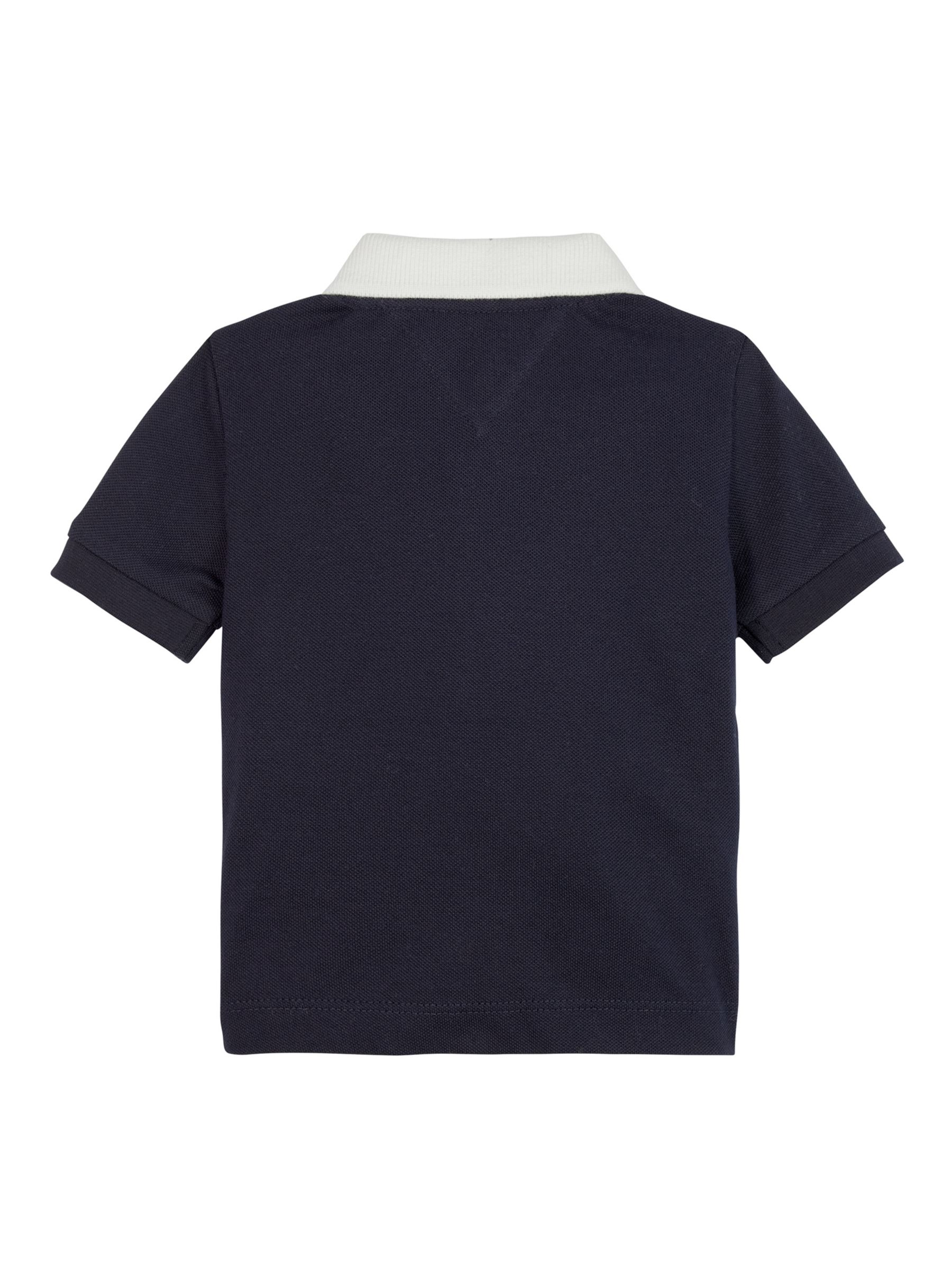 Tommy Hilfiger Baby Tape Logo Polo Shirt, Desert Sky, 3 months