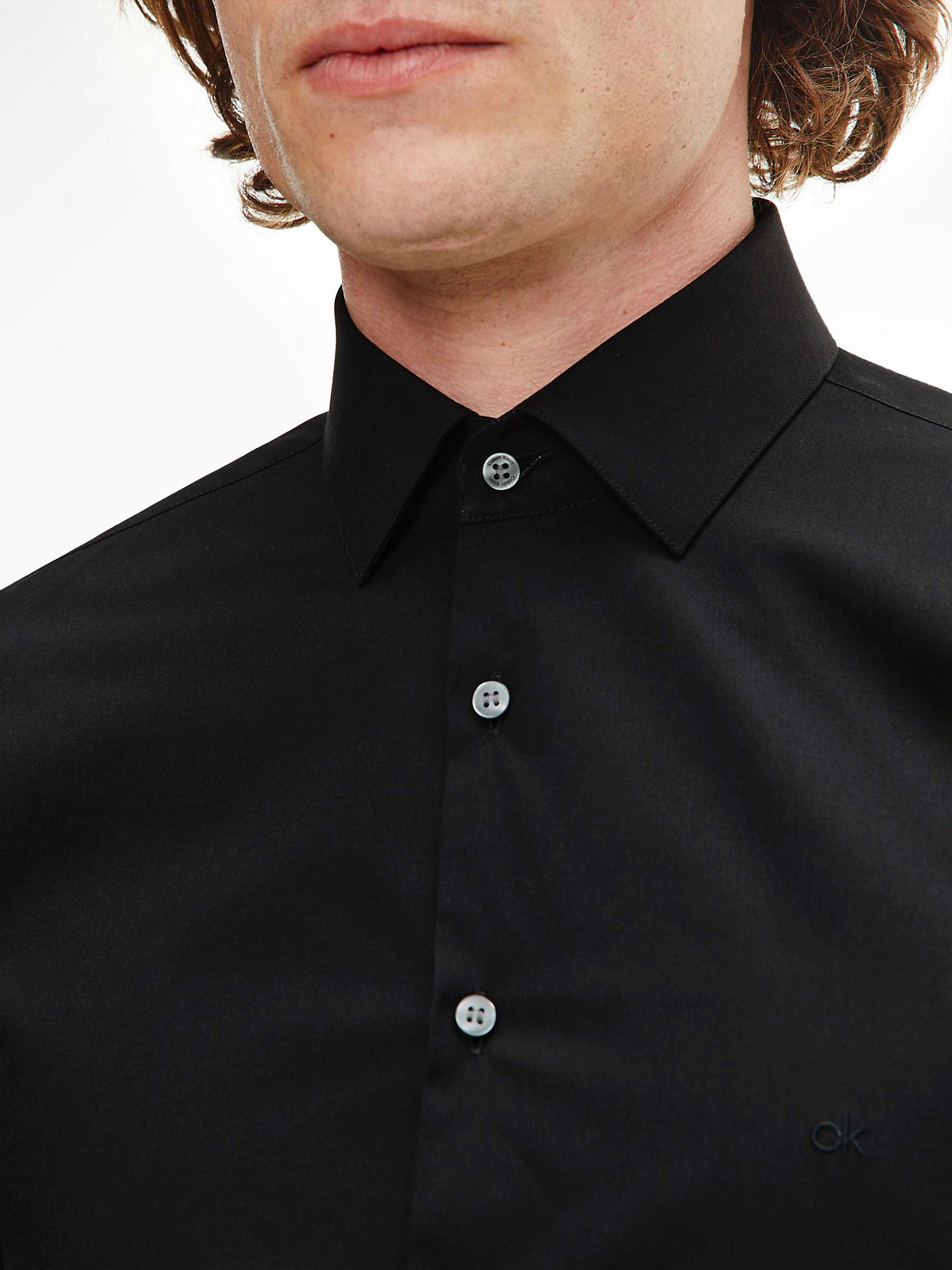 Buy Calvin Klein Cotton Poplin Slim Fit Shirt Online at johnlewis.com