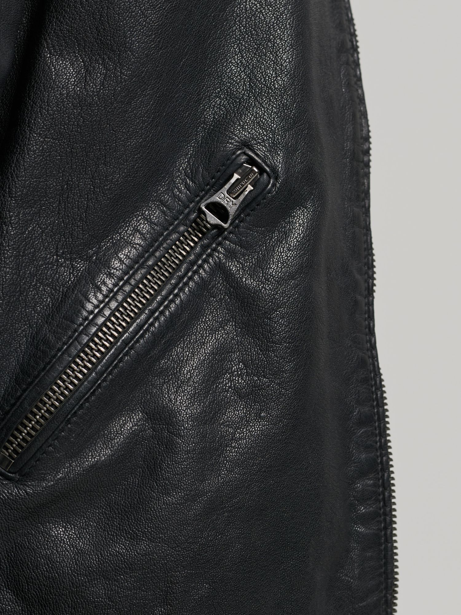Men's - Heritage Sports Racer Leather Jacket in Black