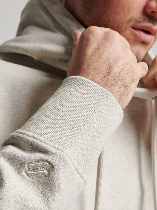 Superdry Essential Overdyed Hoodie, Oatmeal Marl