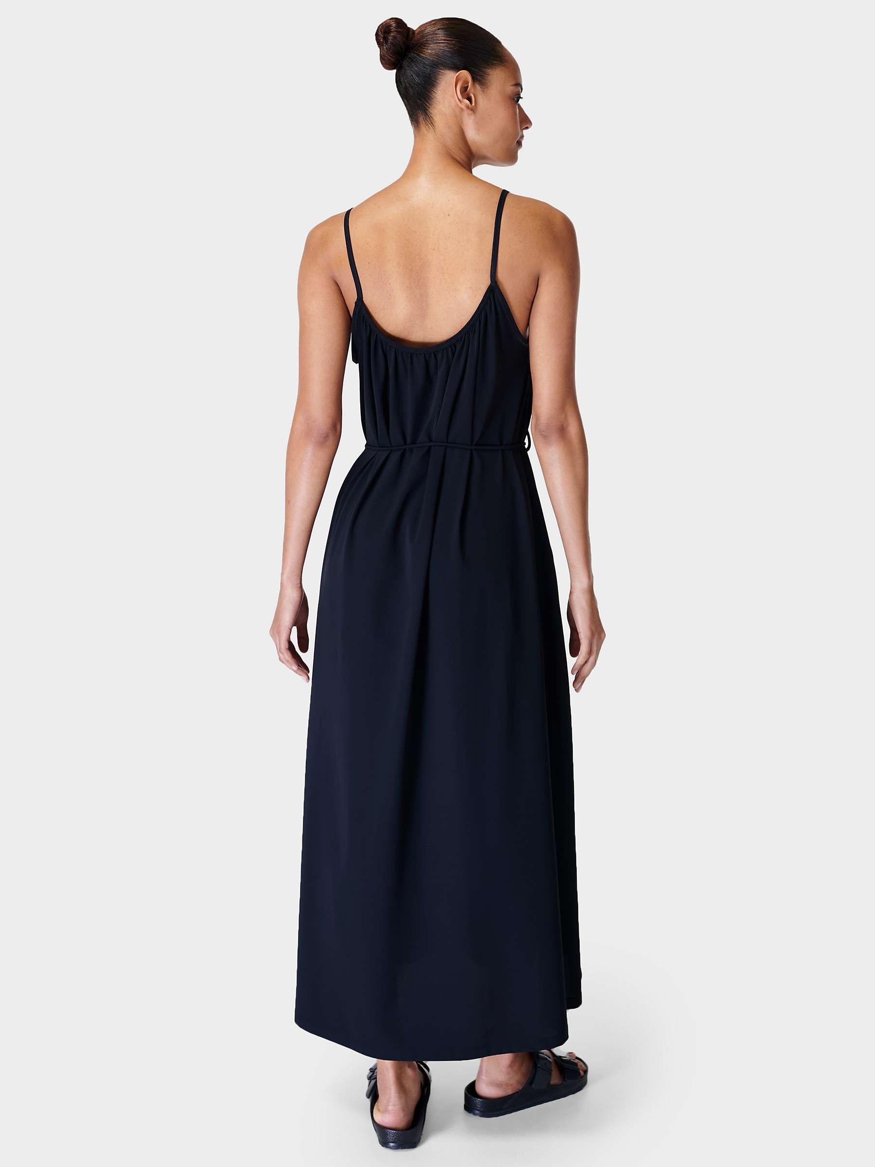 Sweaty Betty Explore Strappy Summer Dress, Black at John Lewis & Partners