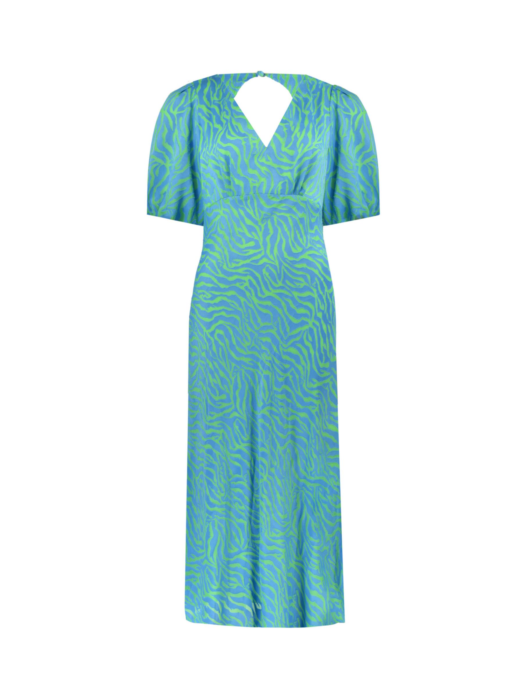 Buy Ro&Zo Evora Animal Burnout Dress, Blue Online at johnlewis.com