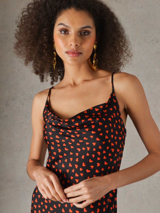 Polka dot sale cami midi dress