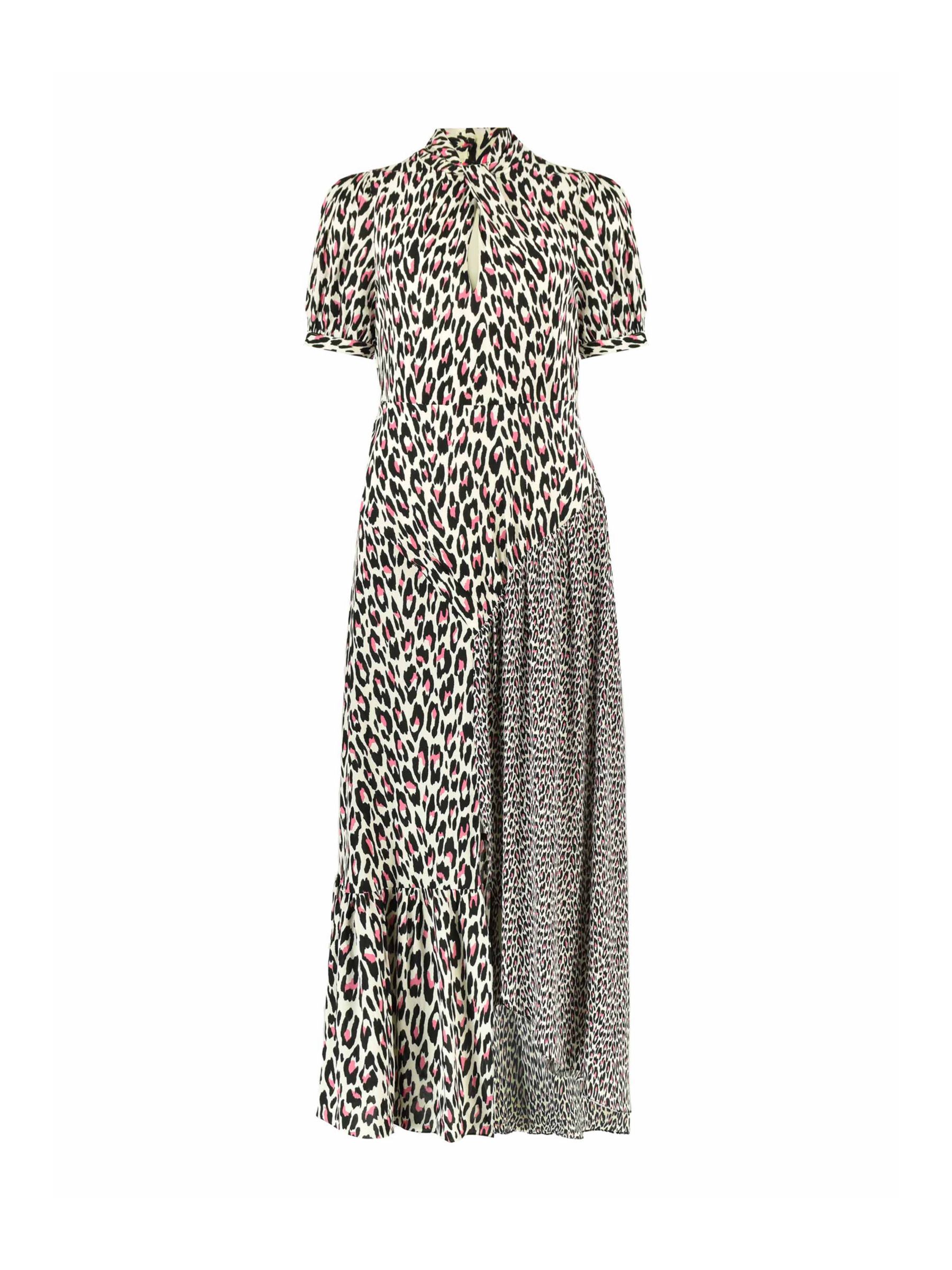 Ro&Zo Scarlett Animal Twist Neck Dress, Multi