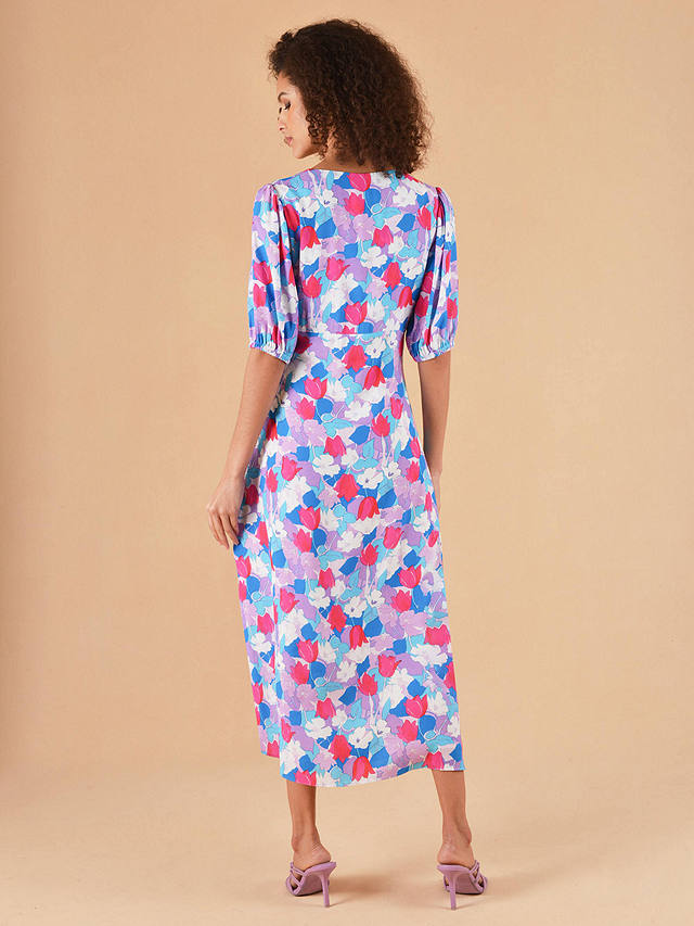 Ro&Zo Tulip Print Midi Dress, Pink/Multi