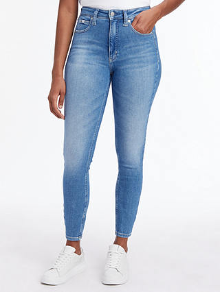 Calvin Klein High Rise Super Skinny Jeans, Light Blue