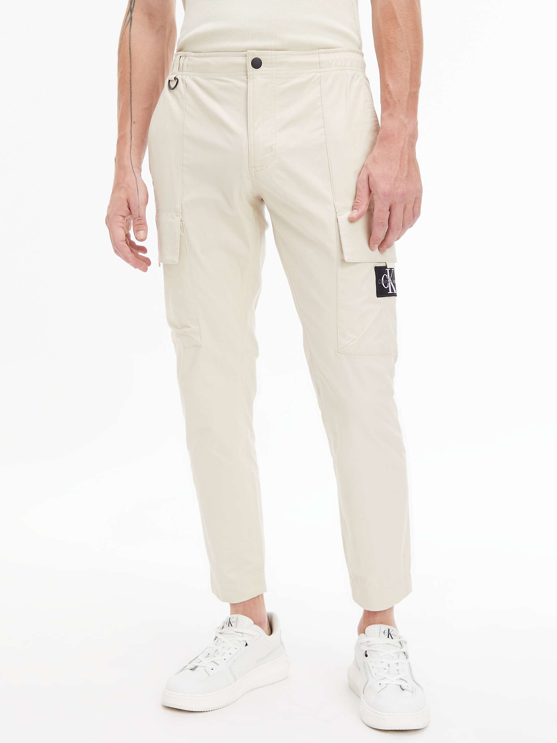 Buy Calvin Klein Jeans Skinny Cargo Trousers, Classic Beige Online at johnlewis.com