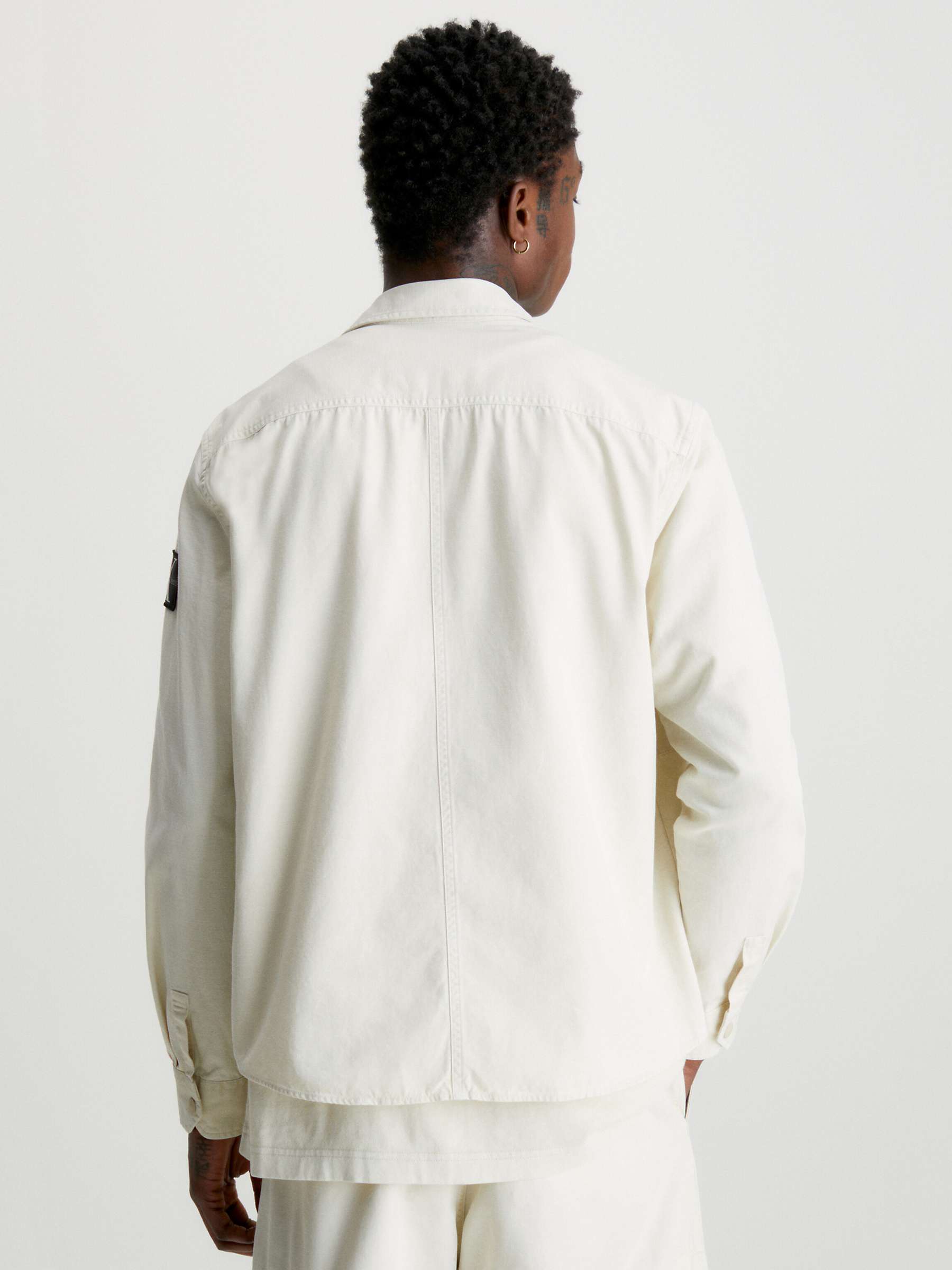 Calvin Klein Utility Overshirt, Beige at John Lewis & Partners