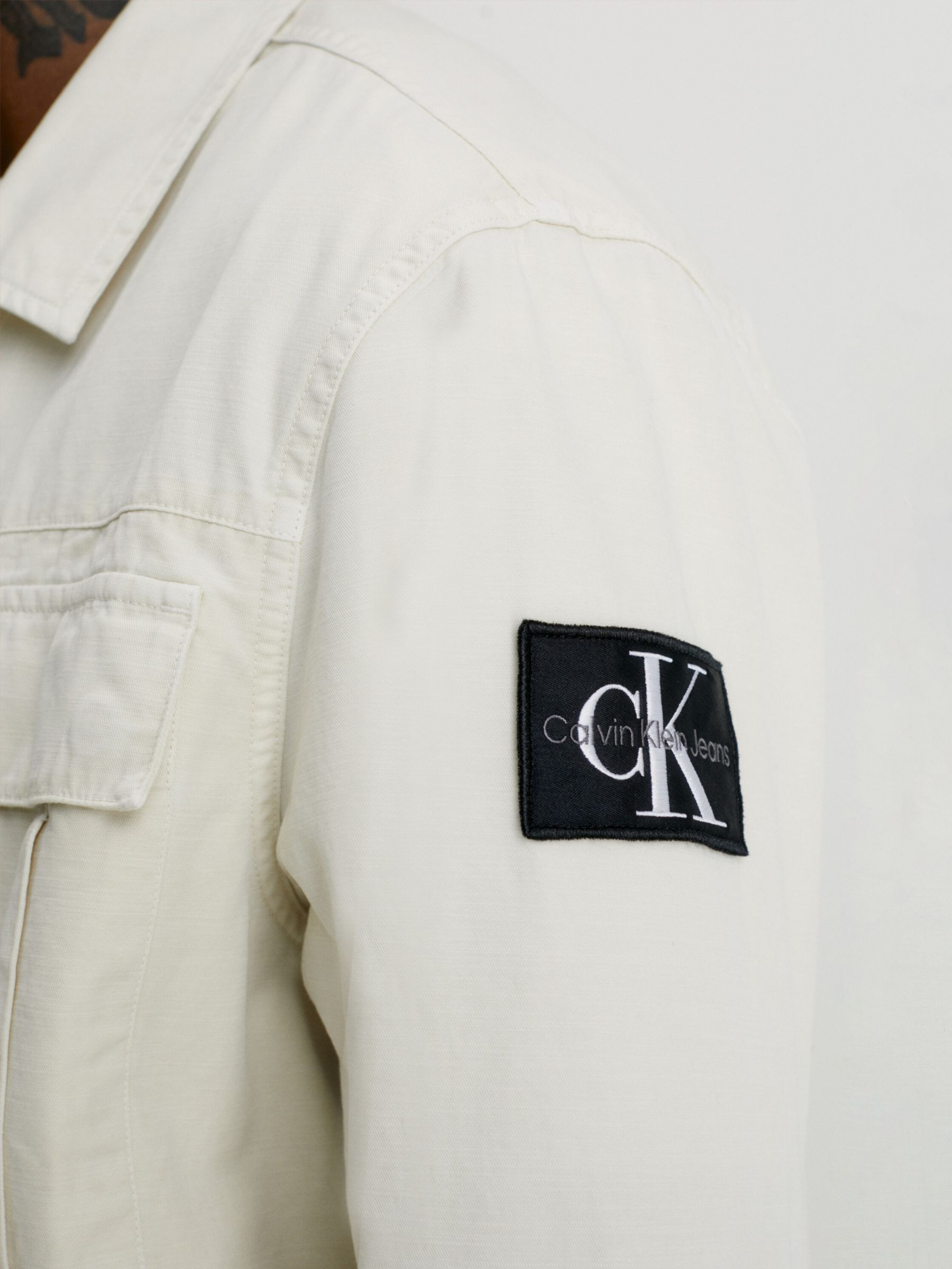 Buy Calvin Klein Utility Overshirt, Beige Online at johnlewis.com