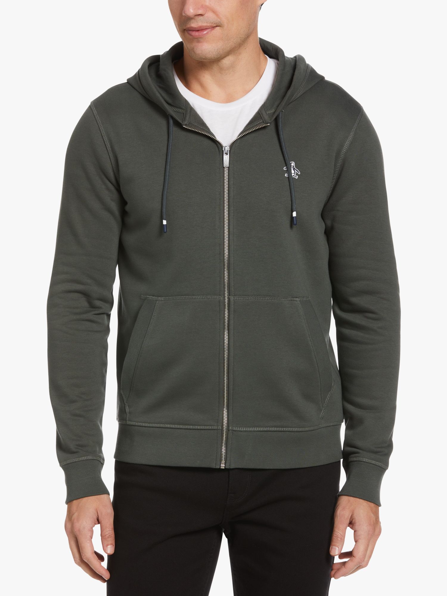 Original Penguin Sticker Pete Zip Through Hoodie