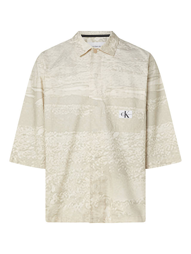 Calvin Klein Oversized Short Sleeve Shirt, Beige