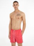 Calvin Klein Core Logo Tape Recycled Swim Shorts, Pink Flash