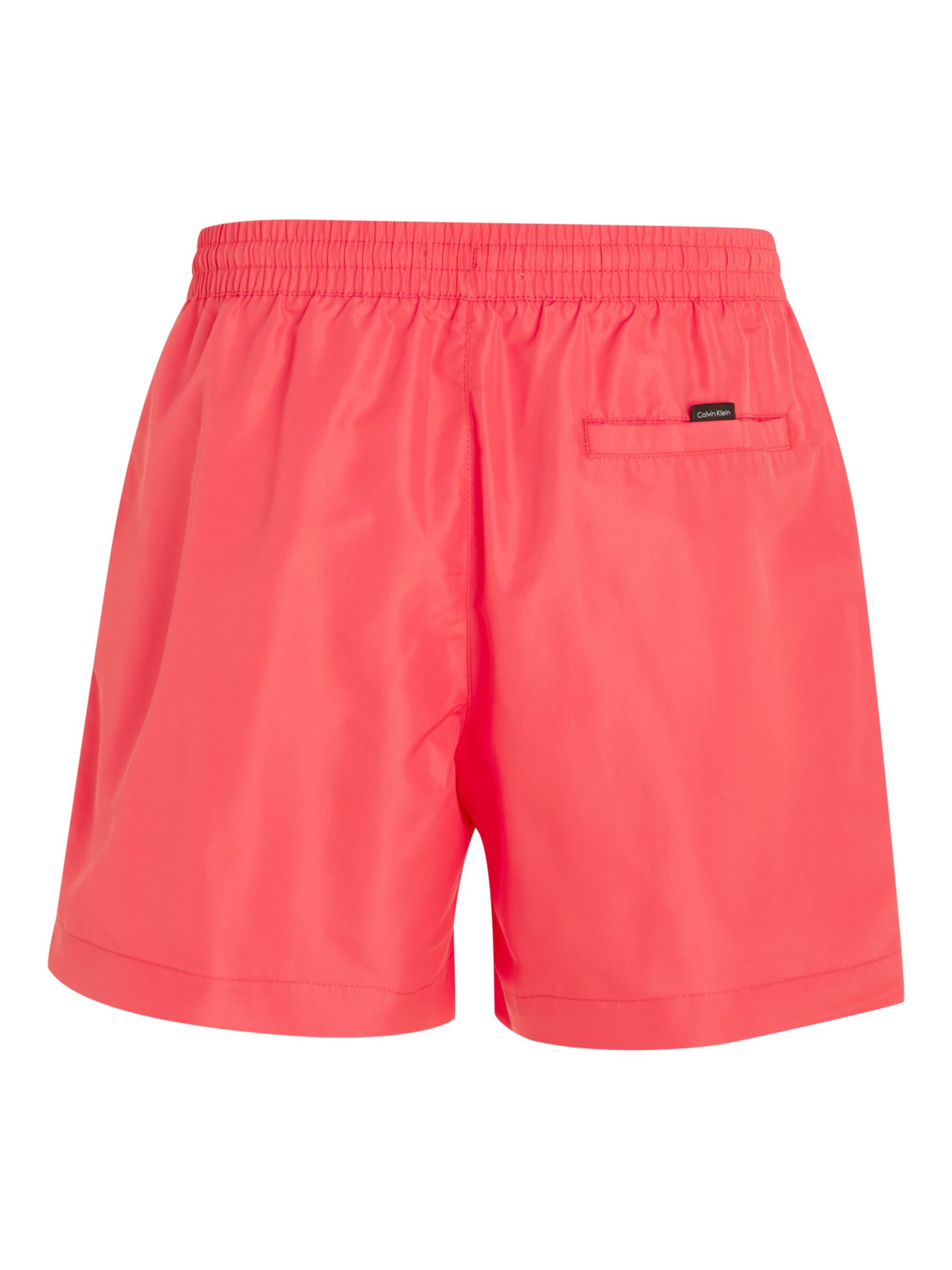 Calvin Klein Core Logo Tape Recycled Swim Shorts, Pink Flash at John ...