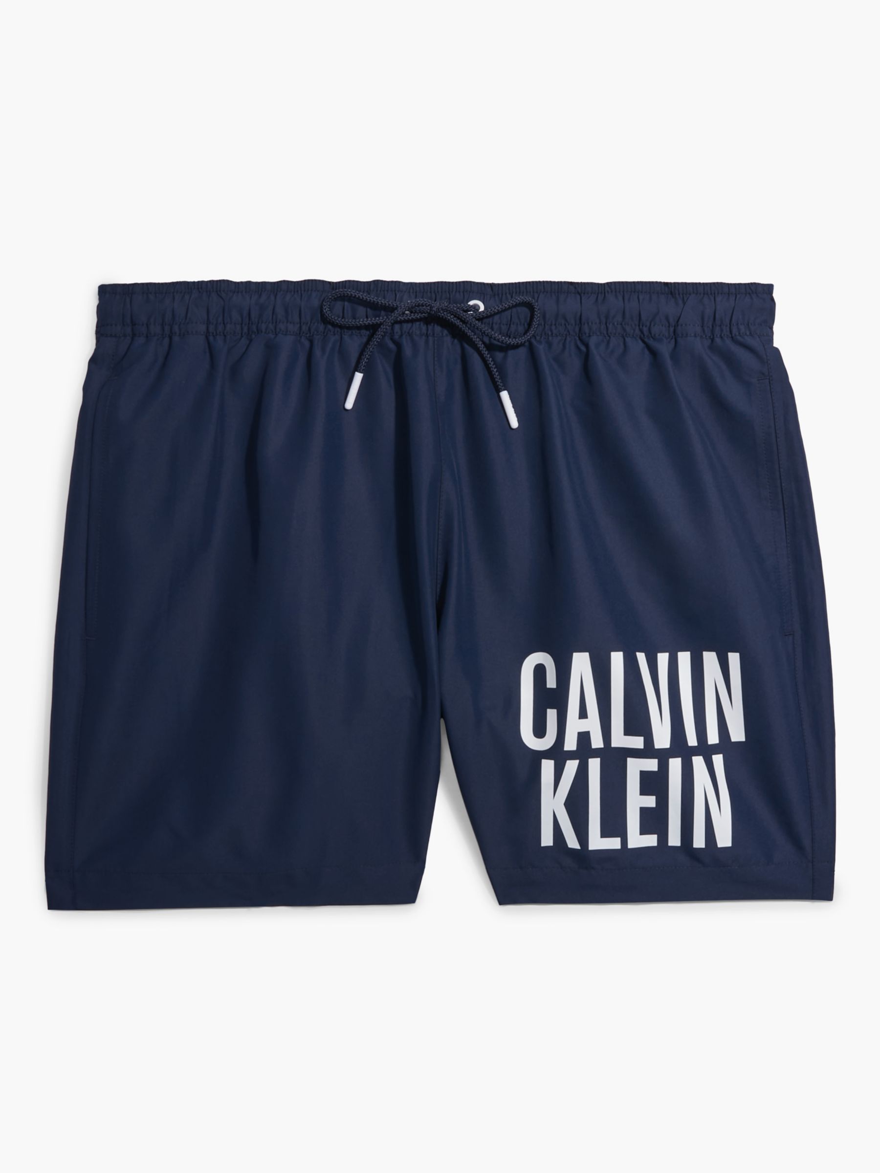 Calvin Klein Intense Power Recycled Poly Swim Shorts, Navy Iris at John ...