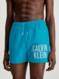 Calvin Klein Intense Power Recycled Poly Swim Shorts, Clear Turquoise