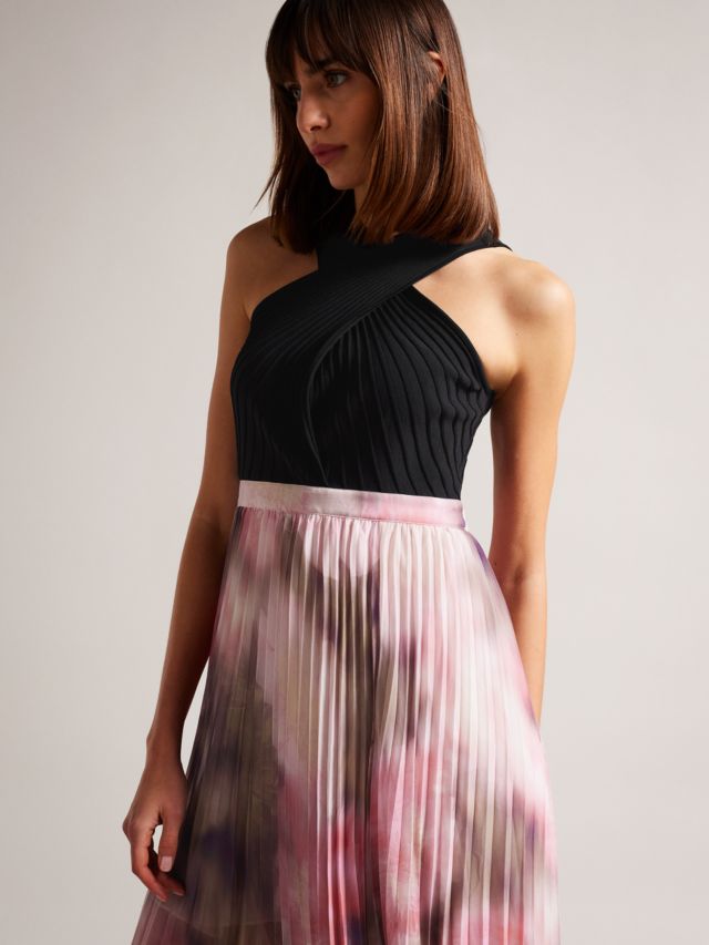 Ted baker pink discount pleated skirt dress