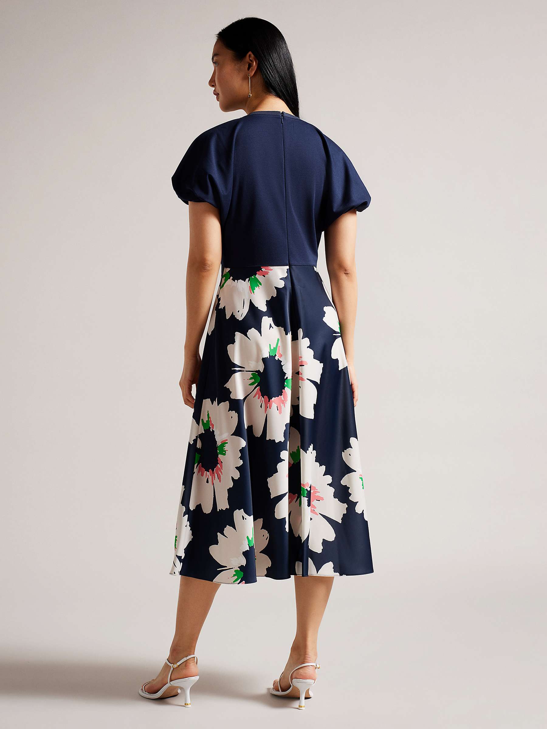 Buy Ted Baker Fridah Ponte Bodice Floral Midi Dress Online at johnlewis.com