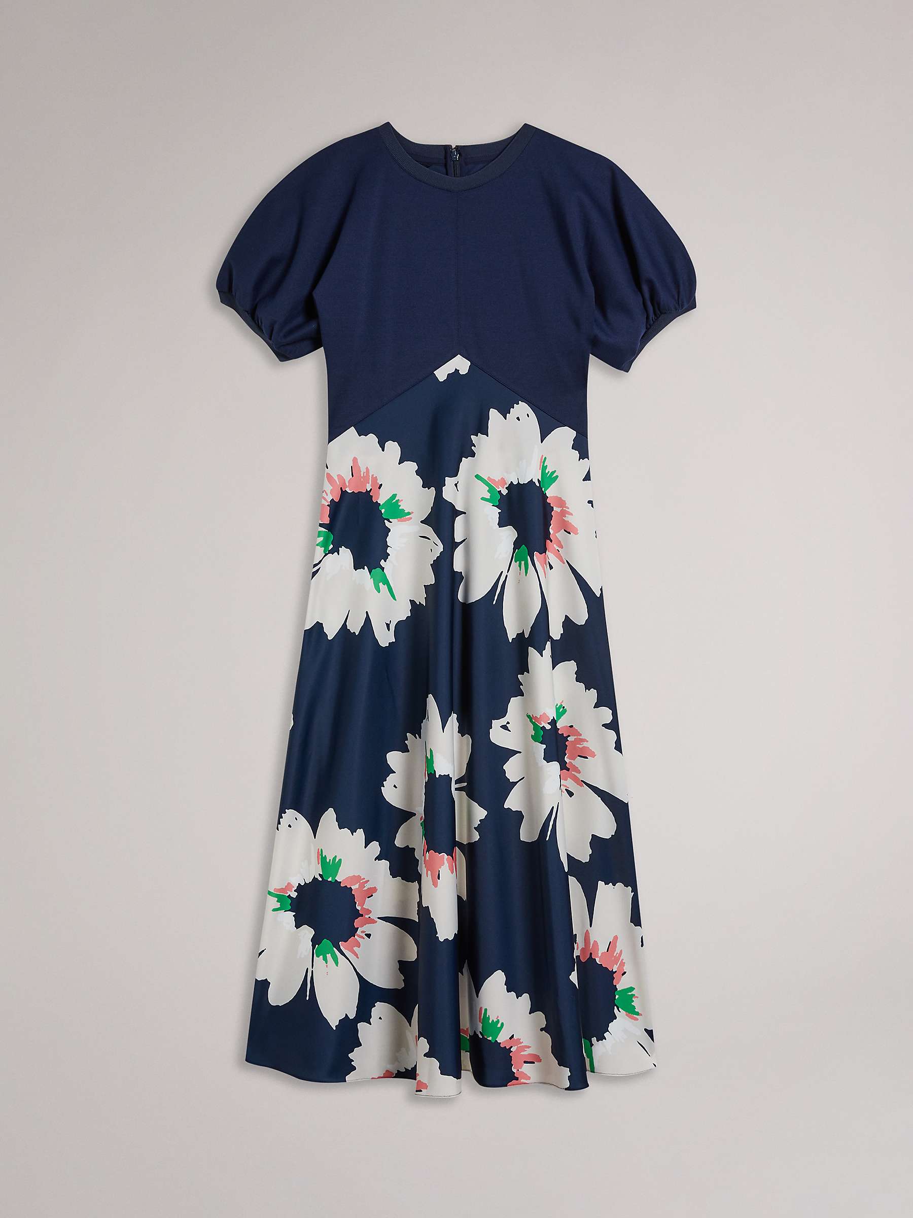Buy Ted Baker Fridah Ponte Bodice Floral Midi Dress Online at johnlewis.com