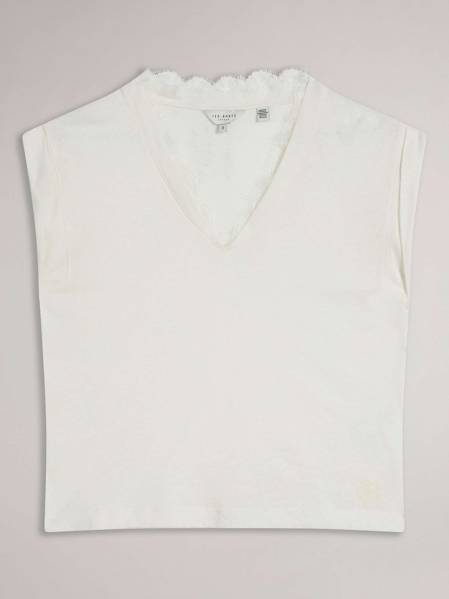 Buy Ted Baker Effiy Linen Cotton Blend Lace Trim Top Online at johnlewis.com