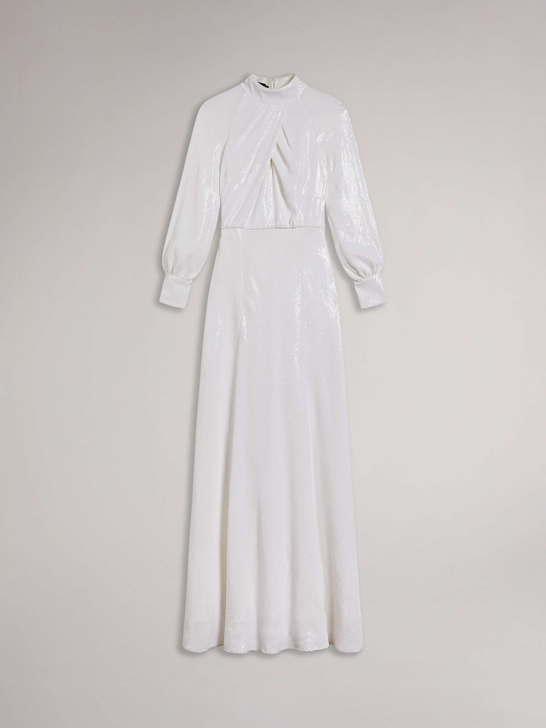 Buy Ted Baker Mayrose Sequin Embellished Maxi Dress, White Online at johnlewis.com