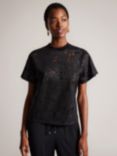Ted Baker Maralo Relaxed Lace T-Shirt, Black