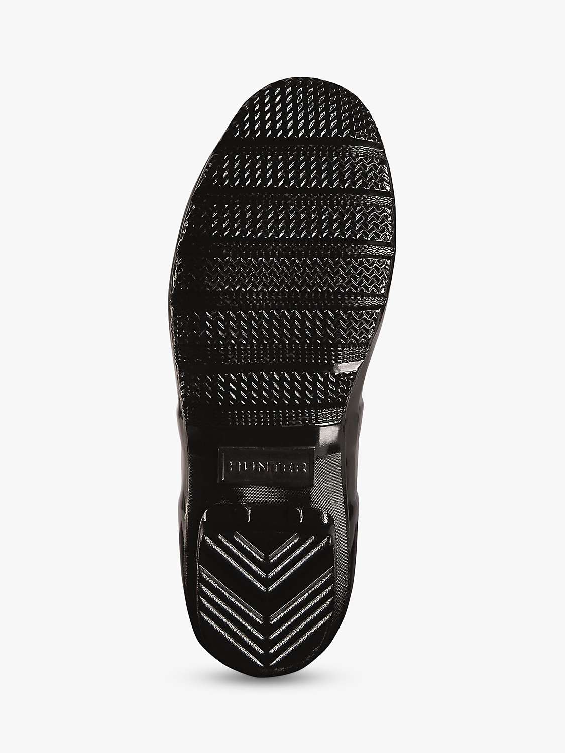 Buy Hunter Tall Back Adjustable Gloss Wellington Boots, Black Online at johnlewis.com