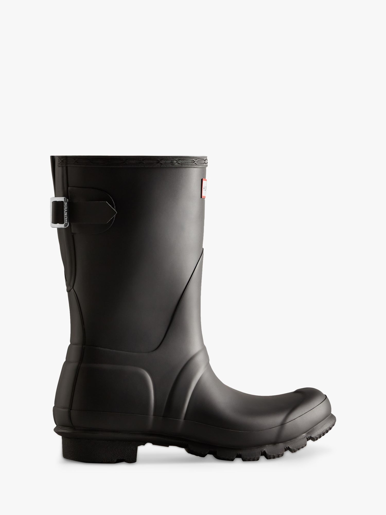 Hunter Short Back Adjustable Wellington Boots, Black, 3
