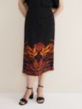Phase Eight Bellita Abstract Print Skirt, Black/Multi