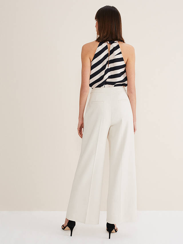 Phase Eight Celyn Wide Leg Trousers, White