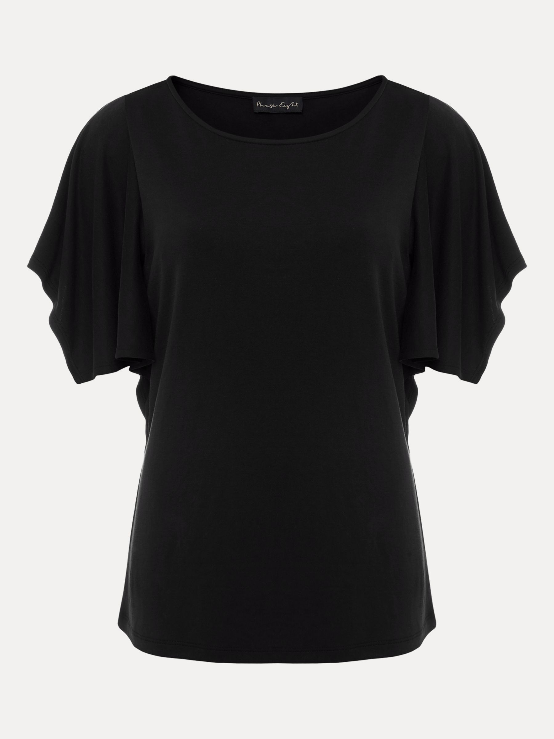 Phase Eight Izzabella Frill Sleeve Top, Black