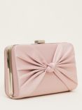 Phase Eight Satin Knot Front Box Clutch Bag, Antique Rose