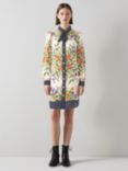 L.K.Bennett Ernst Silk Blend Floral Print Dress, Cream/Multi, Cream/Multi