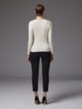 L.K.Bennett Eames Jersey Top, Cream/Ivory