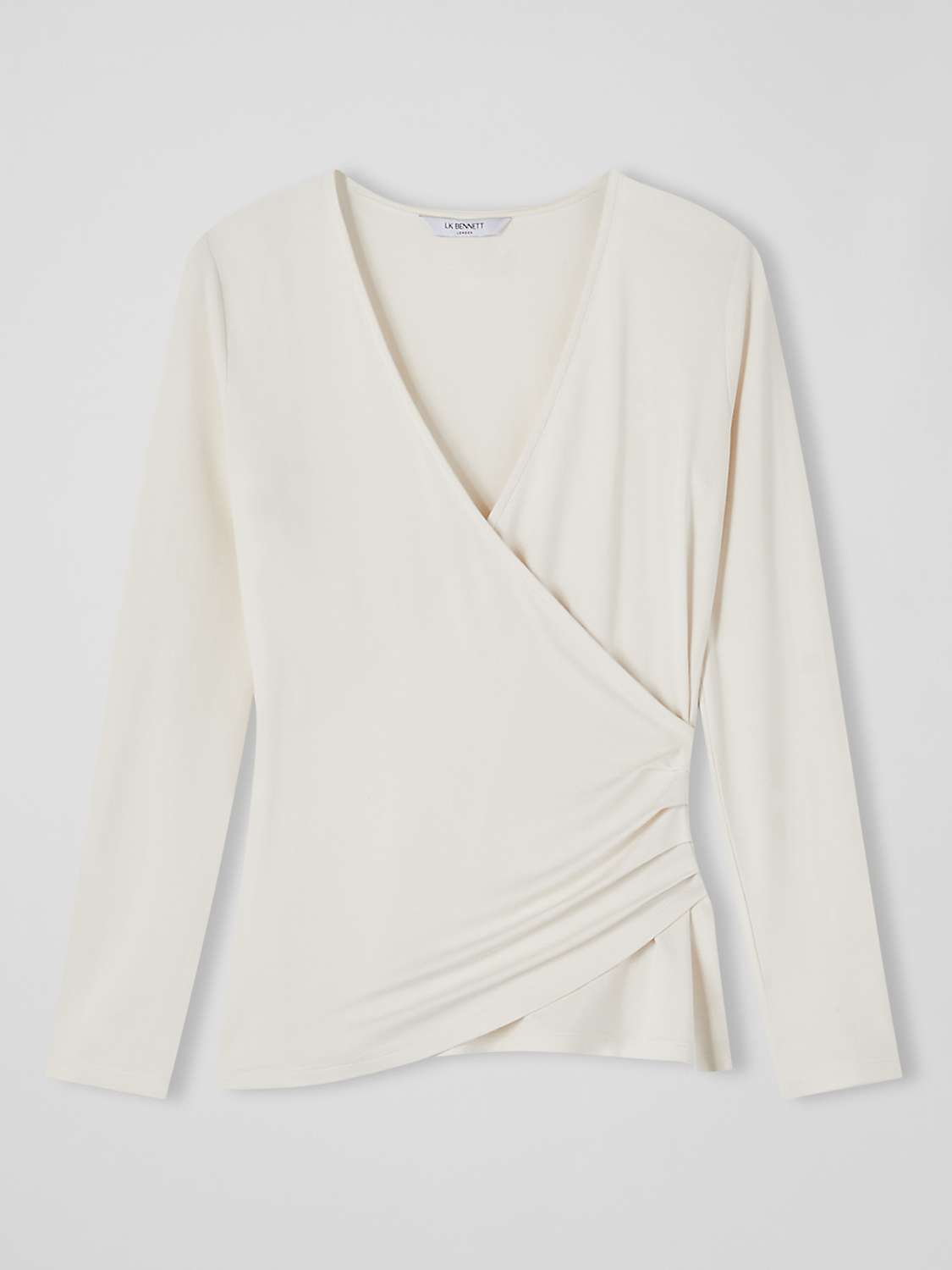 Buy L.K.Bennett Eames Jersey Top, Cream/Ivory Online at johnlewis.com