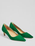L.K.Bennett Ava Suede Kitten Heel Court Shoes, Gre-mint Leaf