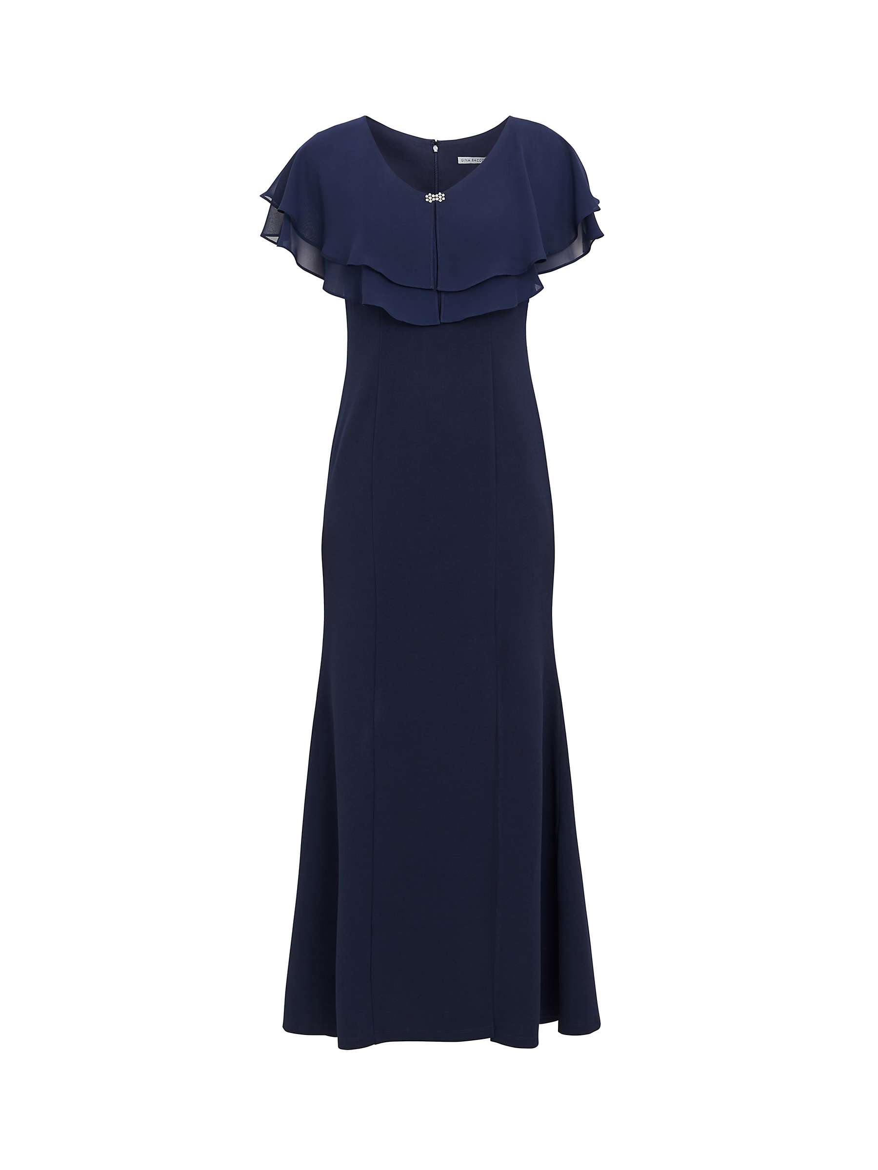 Buy Gina Bacconi Sharla Cape Maxi Dress, Navy Online at johnlewis.com