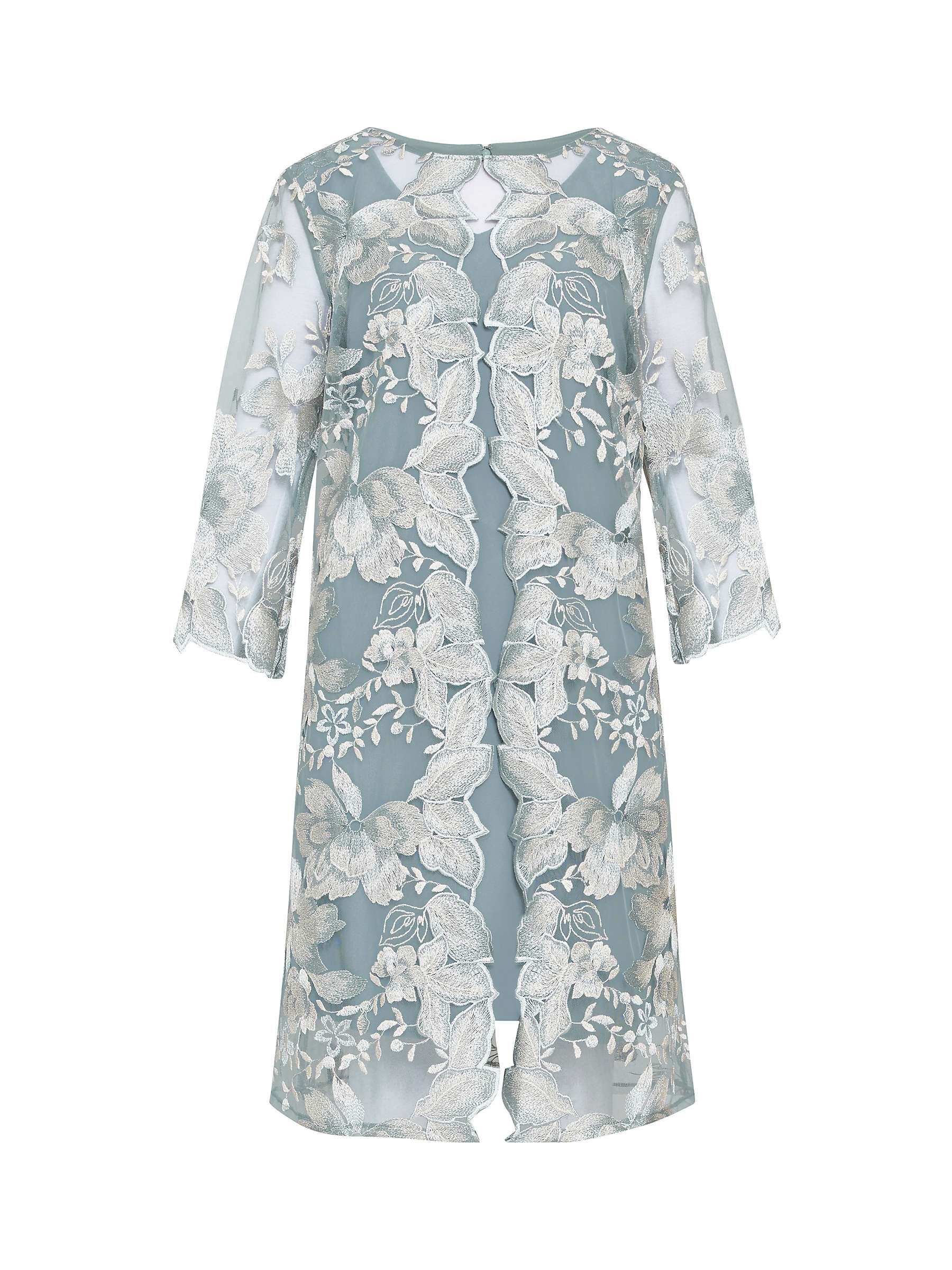 Buy Gina Bacconi Savoy Embroidered Lace Jacket and Dress, Ice Sage Online at johnlewis.com