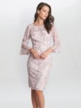 Gina Bacconi Tanya Embroidered Sequin Dress, Shell