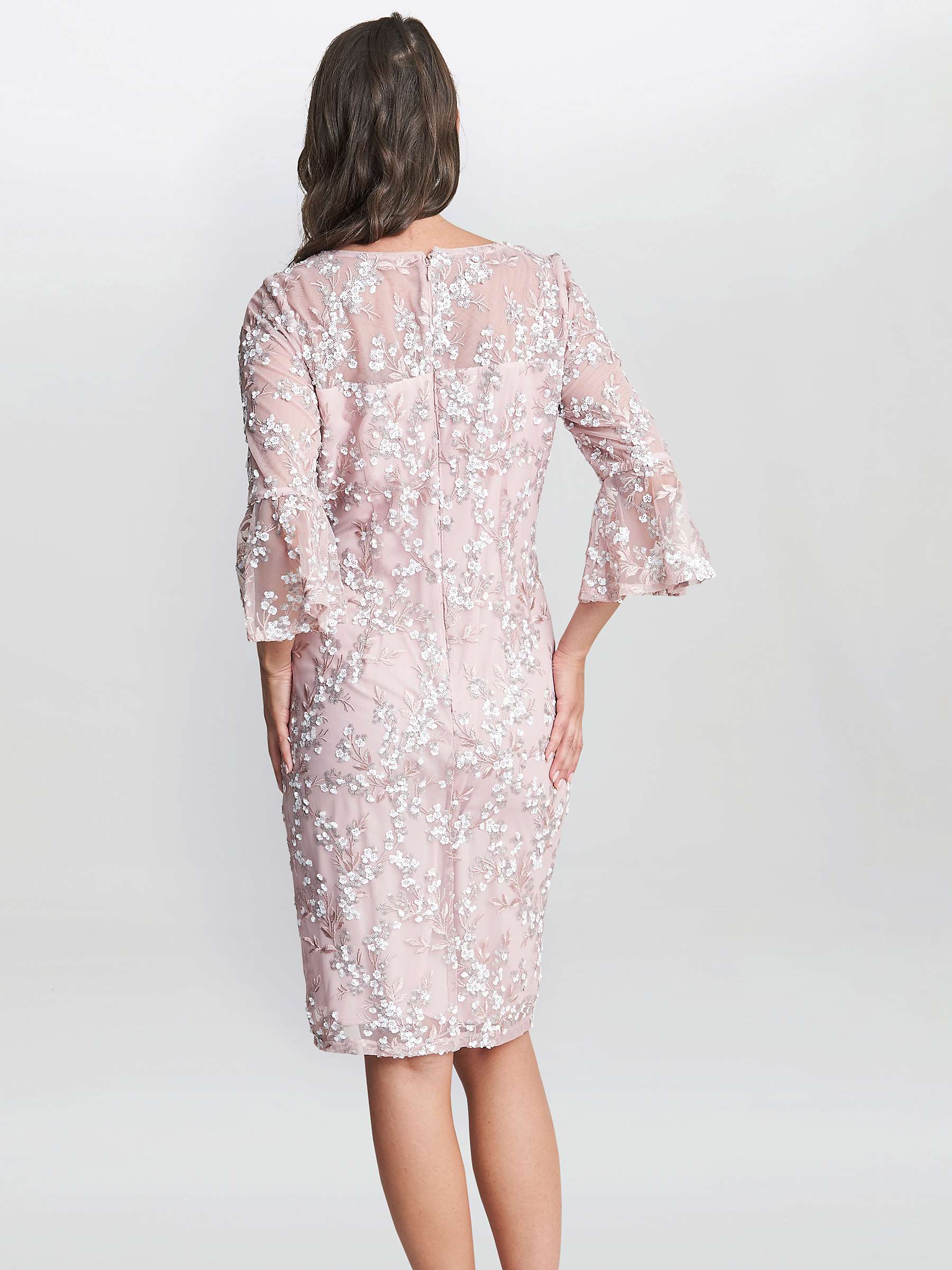 Buy Gina Bacconi Tanya Embroidered Sequin Dress, Shell Online at johnlewis.com