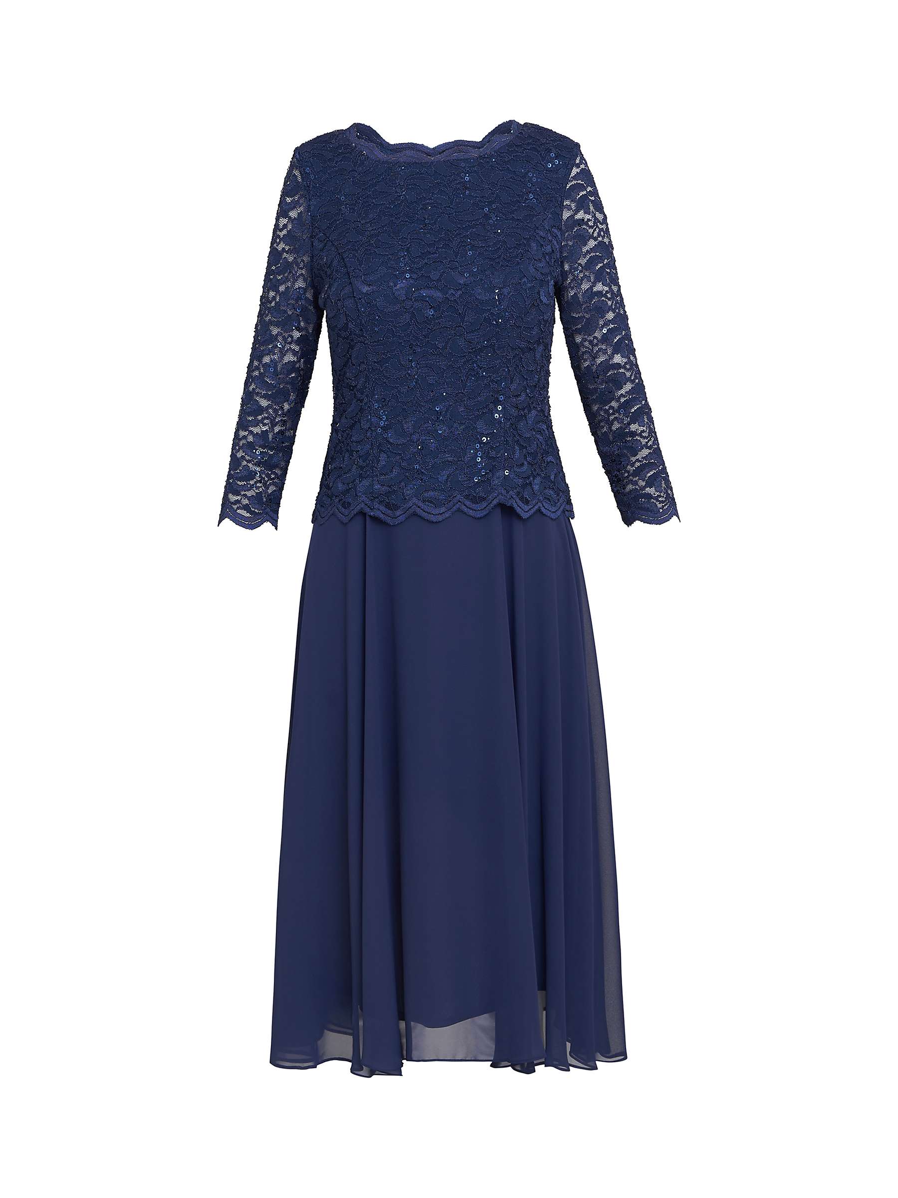 Buy Gina Bacconi Rona Floral Lace Bodice Midi Dress Online at johnlewis.com
