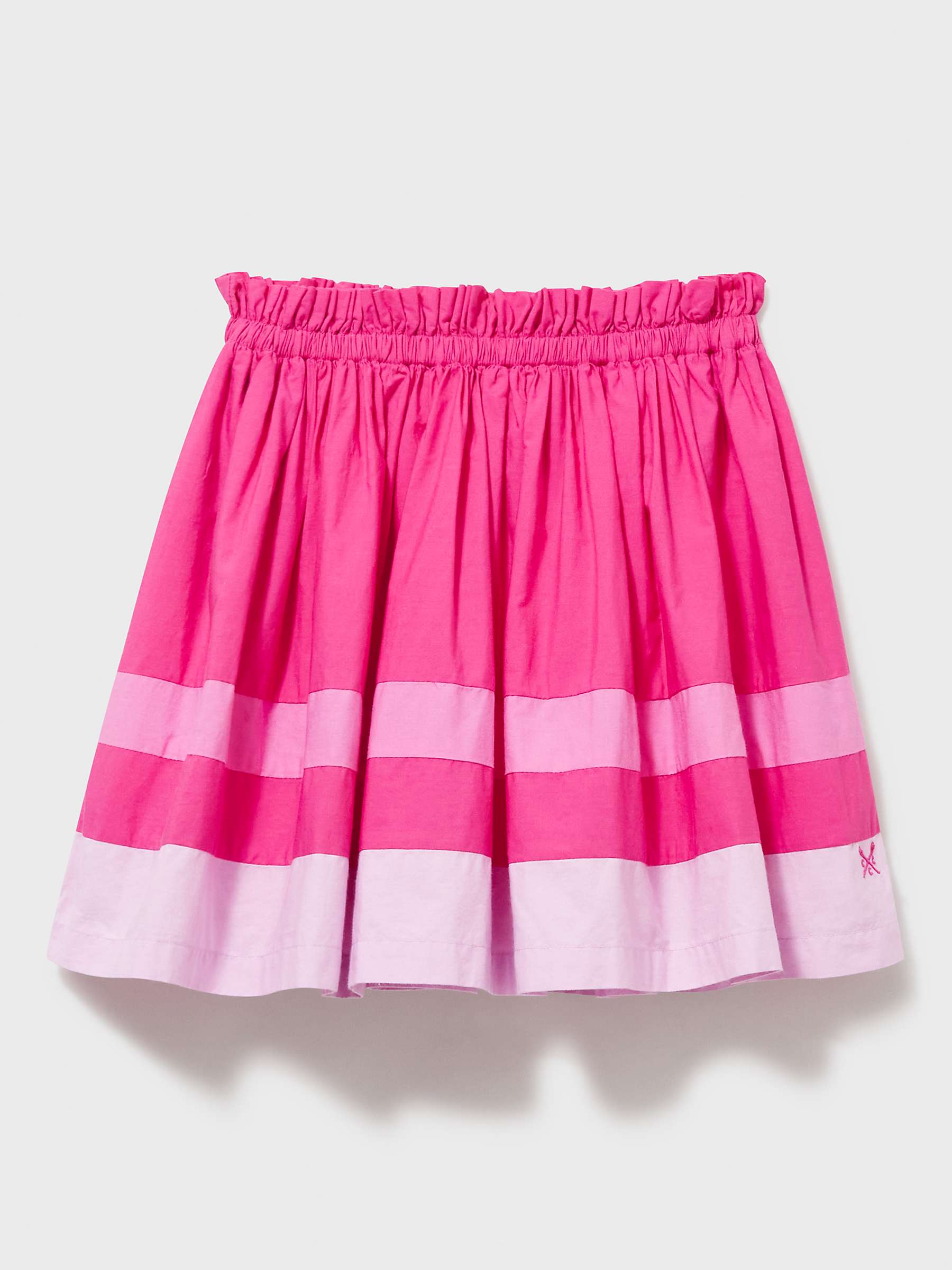 Buy Crew Clothing Kids' Colour Block Skirt, Bright Pink Online at johnlewis.com