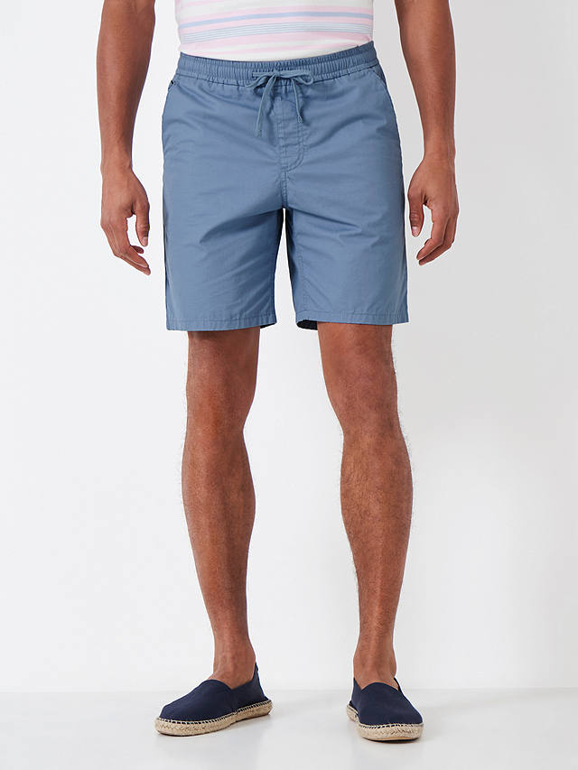 Crew Clothing Deck Shorts, Mid Blue at John Lewis & Partners