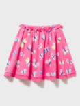 Crew Clothing Kids' Jersey Butterfly Skirt, Bright Pink
