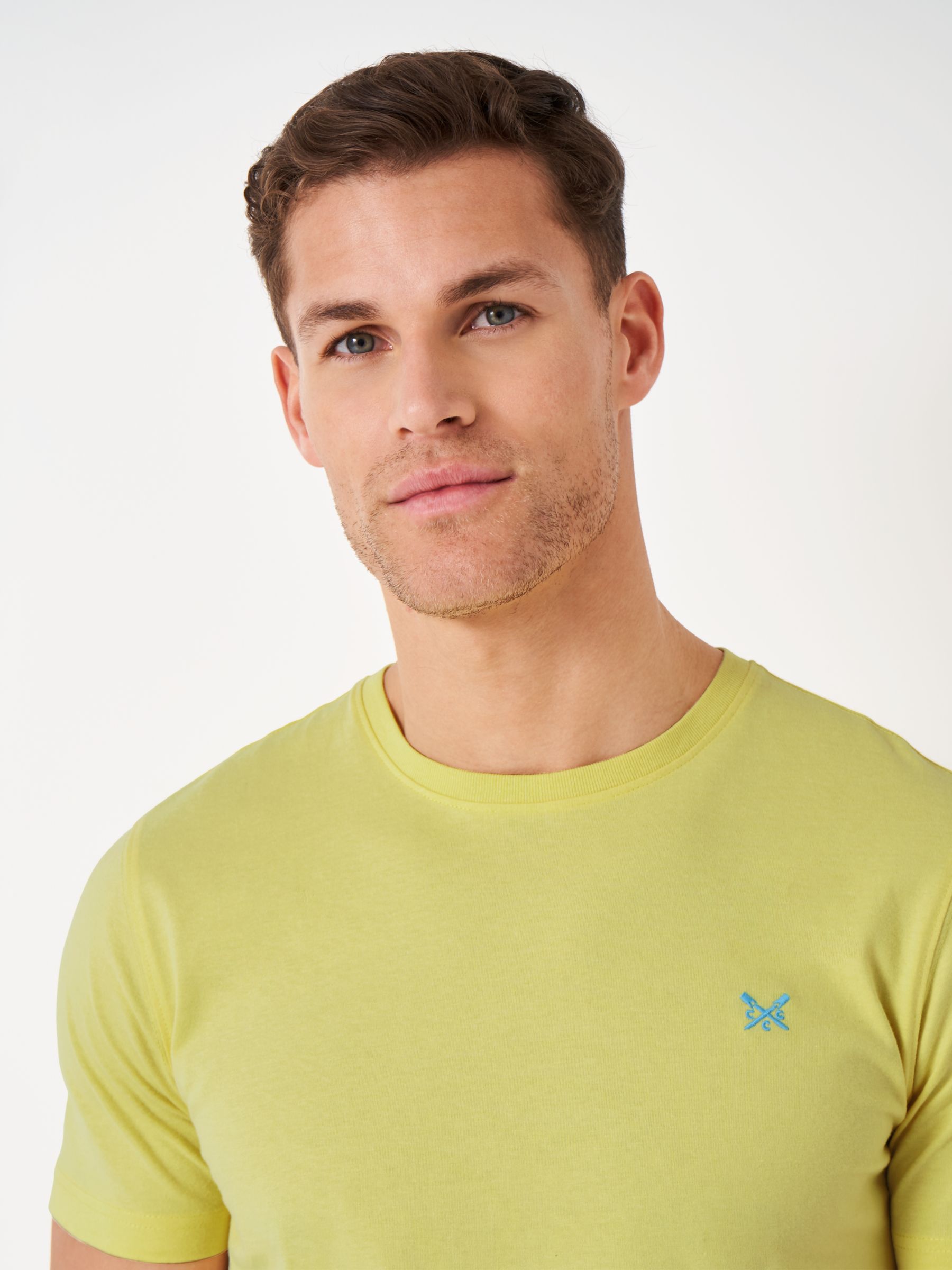 Crew Clothing Crew Neck T-Shirt, Lemon Yellow at John Lewis & Partners